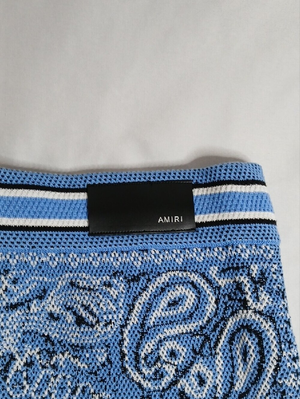 AMIRI Blue Bandana-Print Athletic Shorts - Picture 5 of 5